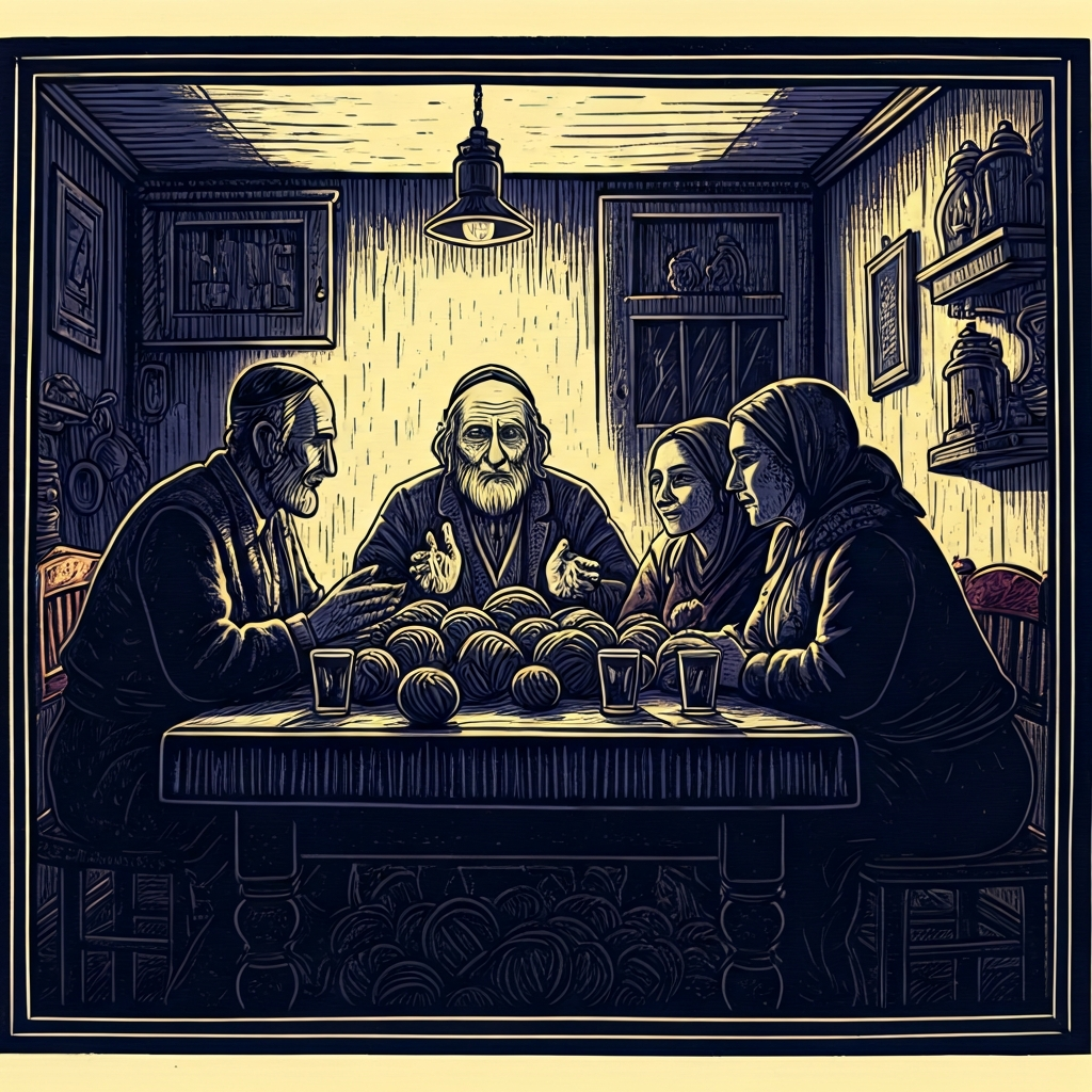 Illustration for the Yiddish word plontern