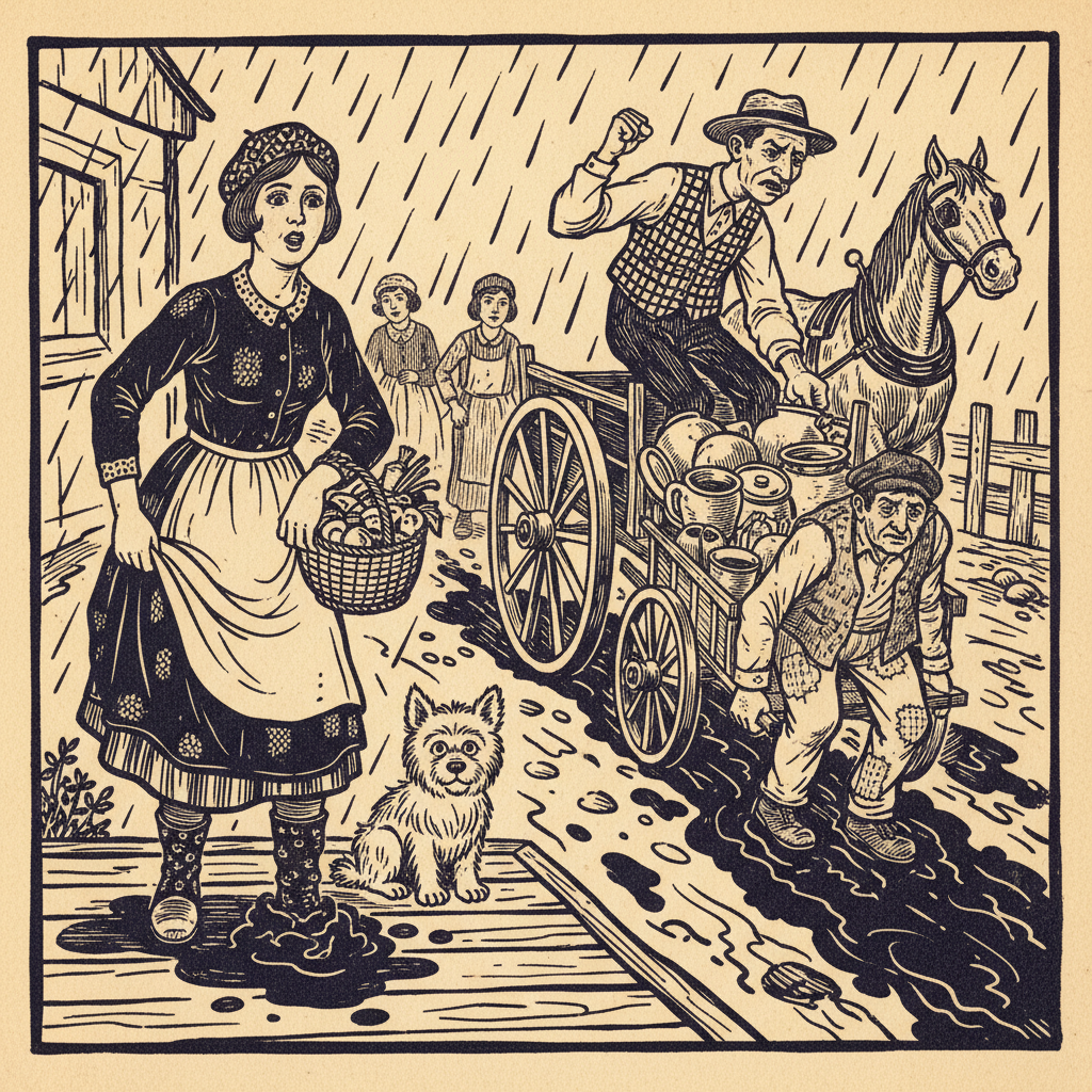 Illustration for the Yiddish word blote
