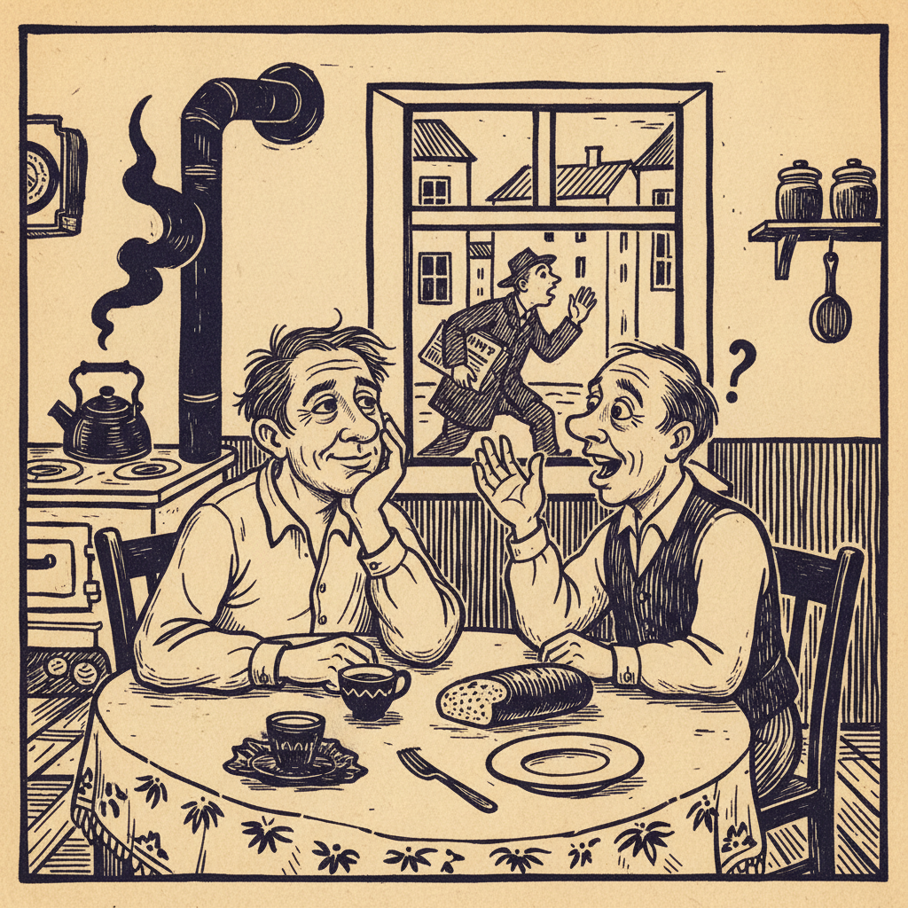Illustration for the Yiddish word farkholemt
