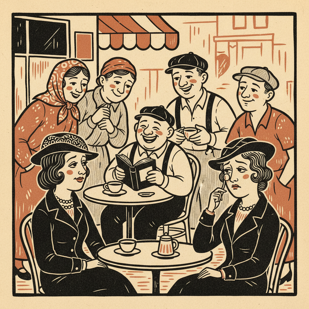 Illustration for the Yiddish word kheyn